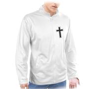 MERCHANDMANIA Chaqueta técnica 1 impresión cruz cristiana cristo jesus hijo de dios iglesia jacket