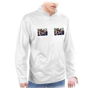 MERCHANDMANIA Chaqueta técnica con 2 impresiones album cantantes musica If I’m S, Can You Be My N? 2 logos jacket