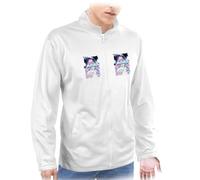 MERCHANDMANIA Chaqueta técnica con 2 impresiones anime chica angel traviesa gula pecado dibujo 2 logos jacket