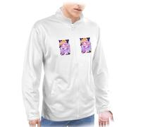 MERCHANDMANIA Chaqueta técnica con 2 impresiones anime chica angel traviesa lujuria pecado dibujo 2 logos jacket