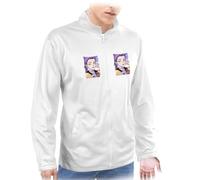 MERCHANDMANIA Chaqueta técnica con 2 impresiones cantante mujer luchadora pelicula anime dibujos fanart 2 logos jacket