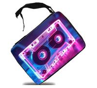 MERCHANDMANIA Estuche Cinta Casette Retro Vintage futurista Friki Gamer Scholar Case
