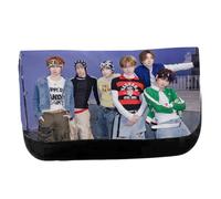MERCHANDMANIA Estuche Neceser de Lona Album Cantantes cancion Hey! Hey! Last Festival Unisex Negro Bolsa Aseo Multiusos