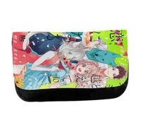 MERCHANDMANIA Estuche Neceser de Lona Anime Kimi to Koete Koi ni Naru Bestias Animales kemonomimi Unisex Negro Bolsa Aseo Multiusos