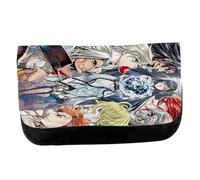 MERCHANDMANIA Estuche Neceser de Lona Anime Serie Shuumatsu no Walküre Dioses vs Humanos Unisex Negro Bolsa Aseo Multiusos