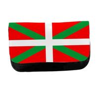 Merchandmanía Estuche Neceser de Lona Bandera de euskadi españa Comunidad autonoma Vasca Unisex Negro Bolsa Aseo Multiusos