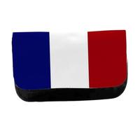 MERCHANDMANIA Estuche Neceser DE Lona Bandera DE Francia Libertad Igualdad fraternidad Unisex Negro Bolsa Aseo Multiusos