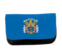 MERCHANDMANIA Estuche Neceser de Lona Bandera de Melilla españa Comunidad autonoma Unisex Negro Bolsa Aseo Multiusos