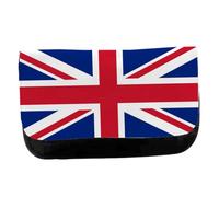 MERCHANDMANIA Estuche Neceser DE Lona Bandera Inglaterra Londres Ingles Reino Unido UK Unisex Negro Bolsa Aseo Multiusos