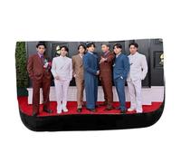 MERCHANDMANIA Estuche Neceser DE Lona BTS KPOP Chicos 2025 Gala Running Wild haegeum Unisex Negro Bolsa Aseo Multiusos