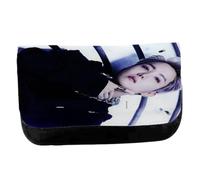 MERCHANDMANIA Estuche Neceser DE Lona BTS Personaje KPOP Cantante 2025 J Hope Unisex Negro Bolsa Aseo Multiusos