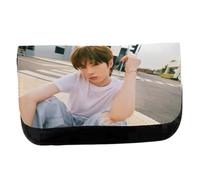 MERCHANDMANIA Estuche Neceser DE Lona Cantante Coreano KPOP TWS Lee Kyungmin Unisex Negro Bolsa Aseo Multiusos