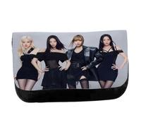 Merchandmanía Estuche Neceser de Lona Cantantes Chicas Pink Venom Grupo Unisex Negro Bolsa Aseo Multiusos