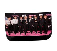 MERCHANDMANIA Estuche Neceser DE Lona Cantantes KPOP straykids Why Mountains Unisex Negro Bolsa Aseo Multiusos