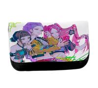 MERCHANDMANIA Estuche Neceser de Lona Cantantes Personajes Moda peli Chicas Korea Unisex Negro Bolsa Aseo Multiusos