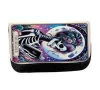 Merchandmanía Estuche Neceser de Lona Carta Tarot Graciosa Meme Lector Libros Biblioteca Unisex Negro Bolsa Aseo Multiusos