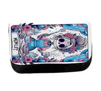 MERCHANDMANIA Estuche Neceser de Lona Carta Tarot Graciosa Meme Vida Madre Cocina Amor Unisex Negro Bolsa Aseo Multiusos