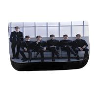 MERCHANDMANIA Estuche Neceser de Lona Chicos Cantantes Famosos Grupo Before You Met me Unisex Negro Bolsa Aseo Multiusos