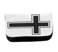 Merchandmanía Estuche Neceser de Lona Cruz Cristiana Cristo Jesus Hijo de Dios Iglesia Unisex Negro Bolsa Aseo Multiusos