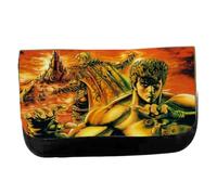 MERCHANDMANIA Estuche Neceser de Lona Fist of The North Star seriehokuto no Ken Anime Unisex Negro Bolsa Aseo Multiusos