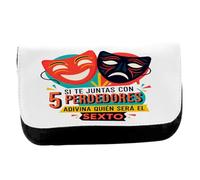 MERCHANDMANIA Estuche Neceser de Lona Frase incomoda Verdad Consejo Amistad Amigos Unisex Negro Bolsa Aseo Multiusos
