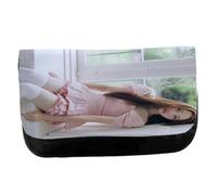 MERCHANDMANIA Estuche Neceser DE Lona Grupo KPOP illit youngseo my World Unisex Negro Bolsa Aseo Multiusos