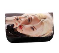MERCHANDMANIA Estuche Neceser de Lona Kids Grupo Coreano Cantante Felix Lee Unisex Negro Bolsa Aseo Multiusos