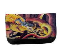 MERCHANDMANIA Estuche Neceser DE Lona la Leyenda del heroe Verde Dragon Jefe mazmorra Saga Princesa Unisex Negro Monedero Billetera