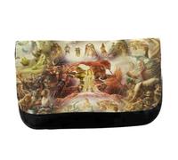 MERCHANDMANIA Estuche Neceser DE Lona la Leyenda del heroe Verde Saga Videojuego Diosa Princesa Espada Unisex Negro Monedero Billetera
