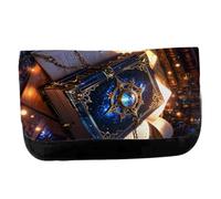 Merchandmanía Estuche Neceser de Lona Libro de Las Estrellas astrologia Astral magico fantastico Unisex Negro Bolsa Aseo Multiusos