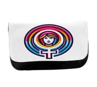 MERCHANDMANIA Estuche Neceser DE Lona Logo reivindicacion empoderada Feminista Mujer Unisex Negro Monedero Billetera