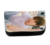 MERCHANDMANIA Estuche Neceser de Lona Lucky to be Loved cancion Grupo Musical Mundial Unisex Negro Bolsa Aseo Multiusos