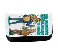 MERCHANDMANIA Estuche Neceser de Lona Maximus Frase Graciosa dividendos Bolsa Inversion Unisex Negro Bolsa Aseo Multiusos