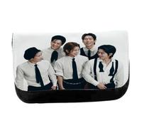 MERCHANDMANIA Estuche Neceser DE Lona mytro Chicos KPOP waterwheel oh my Dear Unisex Negro Bolsa Aseo Multiusos