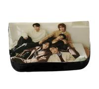MERCHANDMANIA Estuche Neceser DE Lona mytro KPOP Disco Truly Love Hate Music Unisex Negro Bolsa Aseo Multiusos