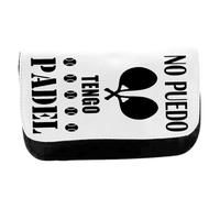 MERCHANDMANIA Estuche Neceser DE Lona no Puedo Tengo Padel Frase Graciosa Meme Unisex Negro Monedero Billetera