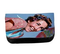 MERCHANDMANIA Estuche Neceser de Lona Personaje Serie Retro Graciosa Mujer Amor Unisex Negro Bolsa Aseo Multiusos