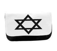 MERCHANDMANIA Estuche Neceser de Lona Religion judia judaismo fe tora Diez Mandamientos Unisex Negro Bolsa Aseo Multiusos