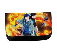 MERCHANDMANIA Estuche Neceser de Lona Serie Anime ao no Exorcist Personajes Temporada Unisex Negro Bolsa Aseo Multiusos
