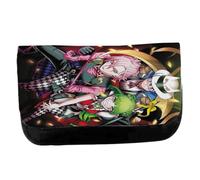 MERCHANDMANIA Estuche Neceser de Lona Serie Anime Mairimashita! Iruma-kun cuarta Temporada Unisex Negro Bolsa Aseo Multiusos