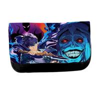 MERCHANDMANIA Estuche Neceser de Lona Serie Anime manhwa Solo Leveling accion Mazmorras Unisex Negro Bolsa Aseo Multiusos