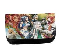 MERCHANDMANIA Estuche Neceser de Lona Tate no yuusha Personajes Temporada 4 Anime isekai Unisex Negro Bolsa Aseo Multiusos