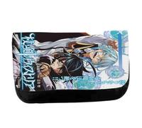 MERCHANDMANIA Estuche Neceser DE Lona Tsue to Tsurugi no Wistoria Wand and Sword Unisex Negro Bolsa Aseo Multiusos