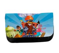 MERCHANDMANIA Estuche Neceser DE Lona Willy Fog Serie Vuelta al Mundo en 80 dias Unisex Negro Monedero Billetera