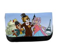 MERCHANDMANIA Estuche Neceser DE Lona Willy Fog Vuelta al Mundo Serie Antigua Dibujos Unisex Negro Monedero Billetera