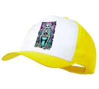 MERCHANDMANIA Gorra Amarilla Carta Tarot Graciosa Meme Miedo Terror WC bater Color Cap