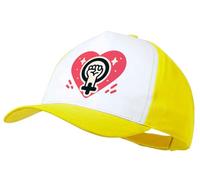 MERCHANDMANIA Gorra Amarilla Logo Corazon empoderada Feminista Mujer Color Cap