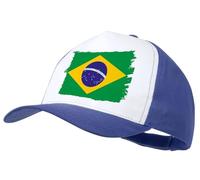 MERCHANDMANIA Gorra Azul Bandera Brasil Pais Gobierno brasileño Color Cap