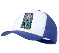 MERCHANDMANIA Gorra Azul Carta Tarot Graciosa Meme Miedo Terror WC bater Color Cap
