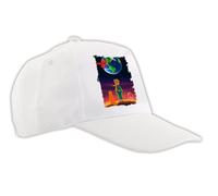 MERCHANDMANIA Gorra Blanca el principito luna tierra estrellas universo fantasia zorro color cap